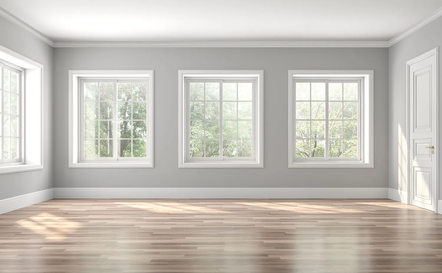 new bright living room after interior painting service